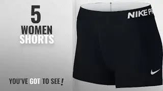 Top 10 Women Shorts [2018]: Nike Women Pro 3 inch Compression Shorts - Black/White, XS