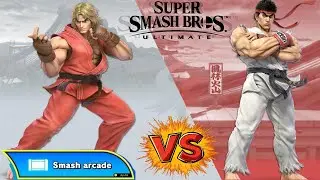 ryu vs ken | super smash bros ultimos - juego en modo arcade con ryu