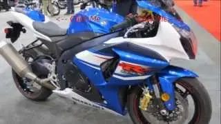 2013 Suzuki GSXR 1000 Blue & White Walk Around SportBike Canon Vixia HF M40 Video Test