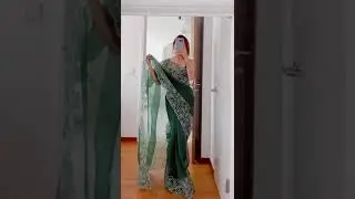 Clothes video😘 green saree🧐 #Clothes #shorts #fashion #saree #SkCreation13 #ashortaday #banarsisaree