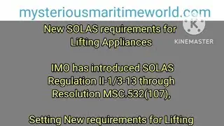 New SOLAS requirement for #liftinggear #maritime #chainregister #cranes #loosegear #amendment #ship
