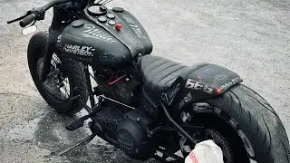 Turn & Burn! Harley-Davidson dragracing inspired build.