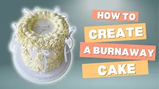 How to Make a Vintage Burnaway CakeㅣElegant Piping & Preparing Edible Image Tutorial