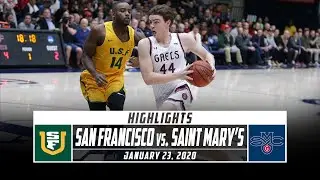 San Francisco vs. Saint Mary's Basketball Highlights (2019-20) | Stadium