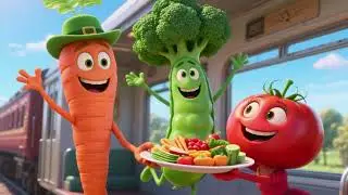 Морковный поезд 🥕🚂 | Веселая овощная песенка #дети #стихи #мультфильм #длятебя #малыш #jariworld ...