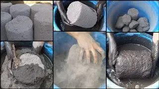 Asmr|Black Gritty Sand Cement Big Huge Crumbling Dry/Water💦 Dry Crumbling Full Dusty