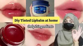 DIY Tinted lipbalm at home 🏠 | with 2 ingredients only | beautyhacks by minibeboominivlog 