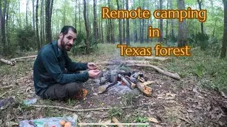 Hiking & REMOTE Camping Deep in Texas Forest | Campfire Cooking & Armadillo Drama!