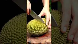 ASMR Cutting The Small Jackfruit #jackfruit #satisfyingvideo