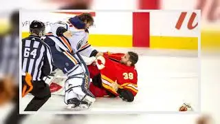 ✅  Goalie fight (Talbot vs. Smith), Tkachuk involved in Flames &ndash; Oilers brawl