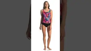 Topanga Tropicana Tank Strap Tankini Top (D/DD Cup) | SwimOutlet.com