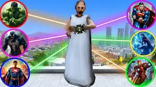 Granny Saved All His Friends With The Power Of Superhero In Gta 5 🤯