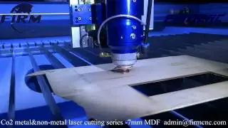 130W CO2 laser machine cut 7mm MDF