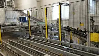 Buffer, destacking and palletizing line