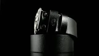 Leather belt with german silver buckle 