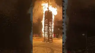 Funkensonntag in Vorarlberg🔥explosion der hexe 🧙&zwj;♀️ bonfire 🔥 witch explosion