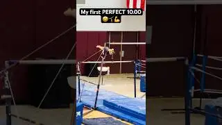 PERFECT &ldquo;10.000&rdquo; on Level 3 bar routine  #bestcoachever #gymnast #tinybutmighty #unevenbars