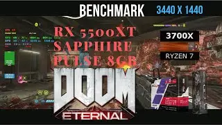 DOOM Eternal RX 5500 XT Sapphire Pulse 8GB Benchmark Ryzen 3700x Ultrawide 3440x1440