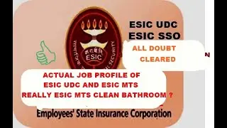 WHAT IS THE ACTUAL JOB PROFILE OF ESIC UDC AND ESIC MTS .WHAT WILL YOU DO AFTER SELECTION IN ESIC ??