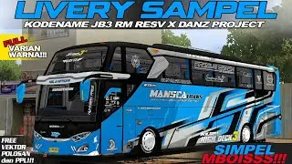 Livery Sampel Kodename jb3 RESV x Danz Project || full varian warna || free Polosan vektor dan PPL.