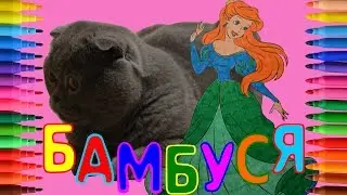 Раскраски Русалочка с Бамбусей | Videos for Children | Coloring with markers by BAMBUSYA