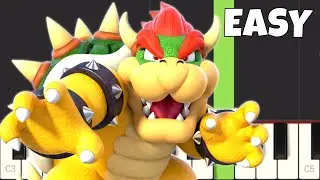 Bowser's Piano Jam - EASY Piano Tutorial - The Super Mario Bros Movie