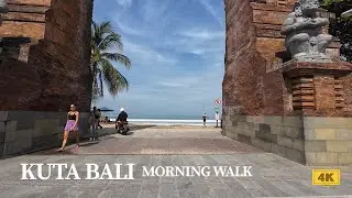 Recent Situation in Kuta Bali Today | Morning Walk Around Kuta Square, Beach, & Street in 2026