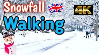 [4K]Snowfall in bradford | walking in snow bradford 2021|walking in the winter snow |