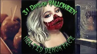 Melted Demon - Face Painting tutorial | 31 days of HALLOWEEN | Day 7