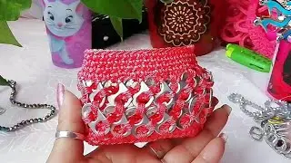 Monedero a Crochet con Fichas/Anillas FACILISIMO de hacer