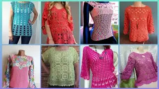 Most Beautiful & Stylish Crochet Tunic Top//Blouses shirt Designs Ideas #2025