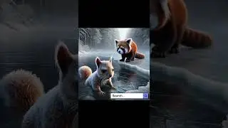 Brave Red Panda Rescues a Freezing Squirrel! 🦊❄️