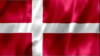 Denmark Flag Waving in the Wind | National Flag of Denmark (Dannebrog) | Nationalflaget Dannebrog i