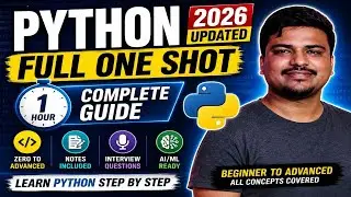 Python Tutorial for Beginners 2026 | Full One Shot Course | Zero to Advanced