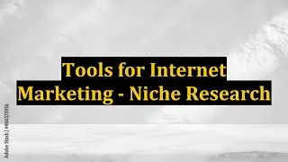 Tools for Internet Marketing - Niche Research