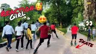 Girl reaction 👀🥰(reaction video)#ytshorts #skater #trending #publicreaction #skating #roadskating 