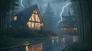 Rain Sounds For Sleeping All Night  Heavy Rain & Thunderstorm for Deep Sleep, White Noise Ambience⛈️