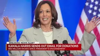 Kamala Harris sends out email for donations