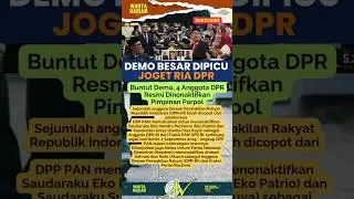 Buntut Demo, 4 Anggota DPR di nonaktifkan #shorts #kabarterkini #dpr