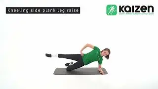 Kneeling side plank leg raise