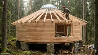 A 70 Year Old Man Builds a Cone Shaped Forest Cabin Using Basic Tools