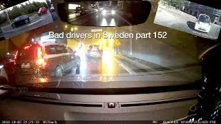 Bad Drivers in Sweden #152 DRL and darkness, tears of joy and must pass nuts!