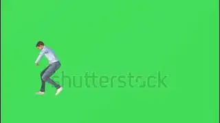 Man green screen video download 3d man running Chromakey rendering animation high quality 4K