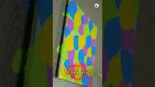#Shorts | Acrylic Pouring for Beginners: SWIPE POUR WITH BALLOON KISS!