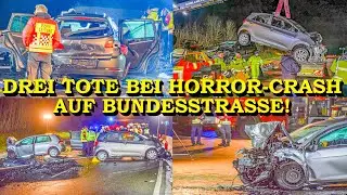 +++ DREI TOTE BEI HORRORCRASH AUF BUNDESSTRASSE +++ DREI WEITERE PERSONEN SCHWERVERLETZT | FEUERWEHR