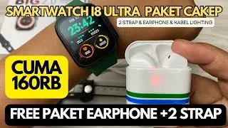 Smartwatch i8 Ultra Bonus Earphone dan 2 strap