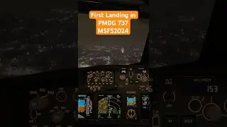 First Landing using the PMDG 737 in MSFS2024  #pmdg737 #msfs2024