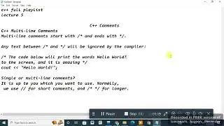 C++ Lecture 5 |computer science|