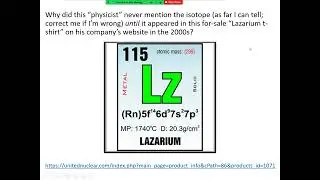 Assessing Bob Lazar's claims about element 115 & saucer physics (#BobLazar #UFO #aliens #element115)