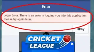 Cricket League Facebook Login Error There is an error in logging you into this application